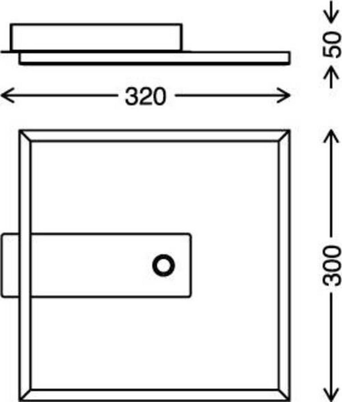 LED-DECKENLEUCHTE 32/30/5 cm   - Schwarz, Design, Kunststoff/Metall (32/30/5cm)