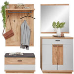 GARDEROBE 195/197/38 cm  - Wildeiche/Hellgrau, Design, Glas/Holz (195/197/38cm) - Novel