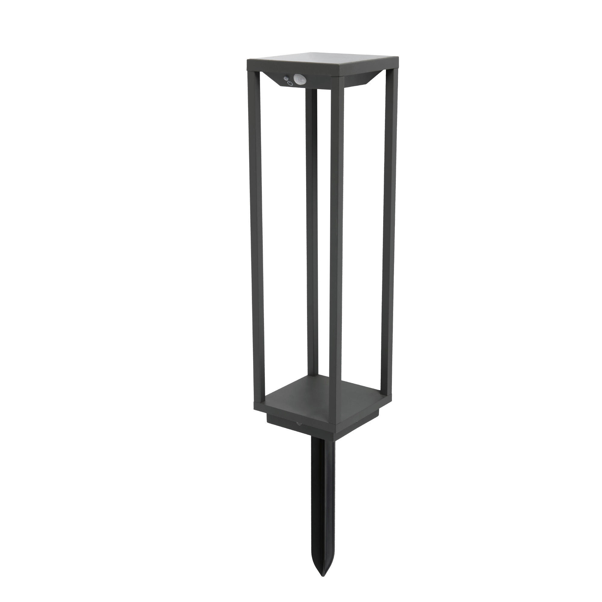 SOLARLEUCHTE 14/14/50 cm   - Dunkelgrau, KONVENTIONELL, Kunststoff (14/14/50cm)