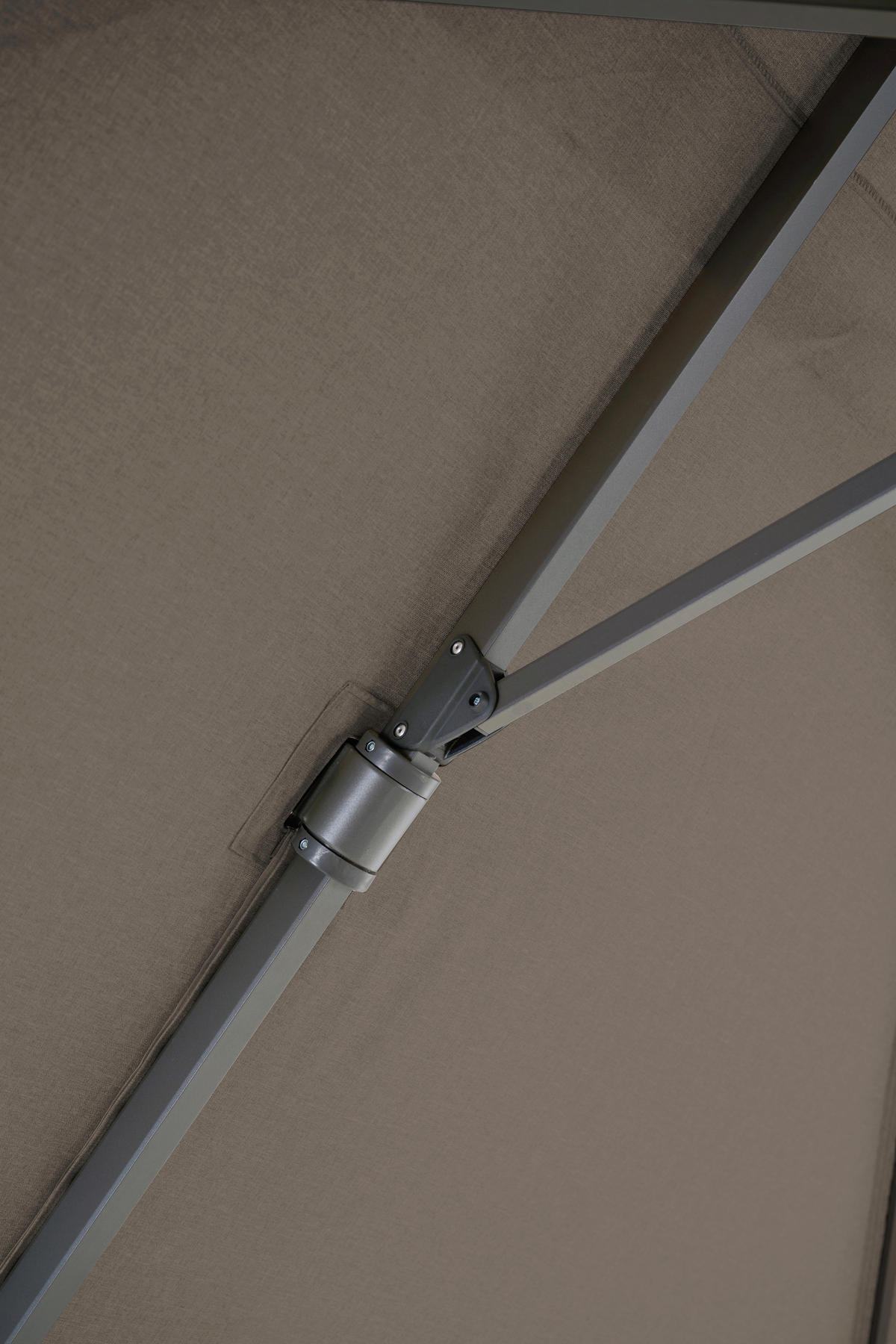 AMPELSCHIRM 300 cm Taupe  - Taupe/Anthrazit, MODERN, Textil/Metall (300/300cm) - Siena Garden