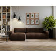 ECKSOFA in Cord Braun  - Schwarz/Braun, MODERN, Kunststoff/Textil (150/245cm) - Carryhome