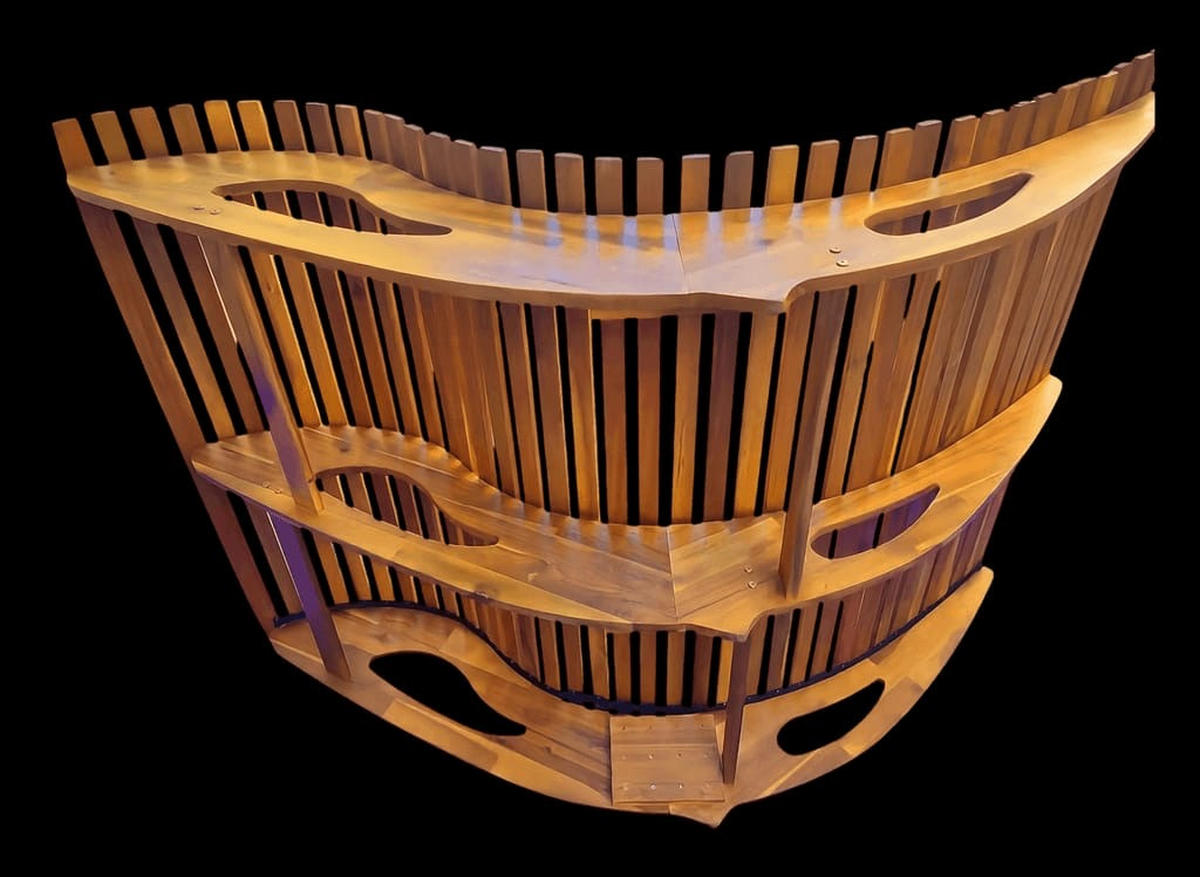 SCHAUKELLIEGE  - Akaziefarben, Basics, Holz (156/120/72cm)