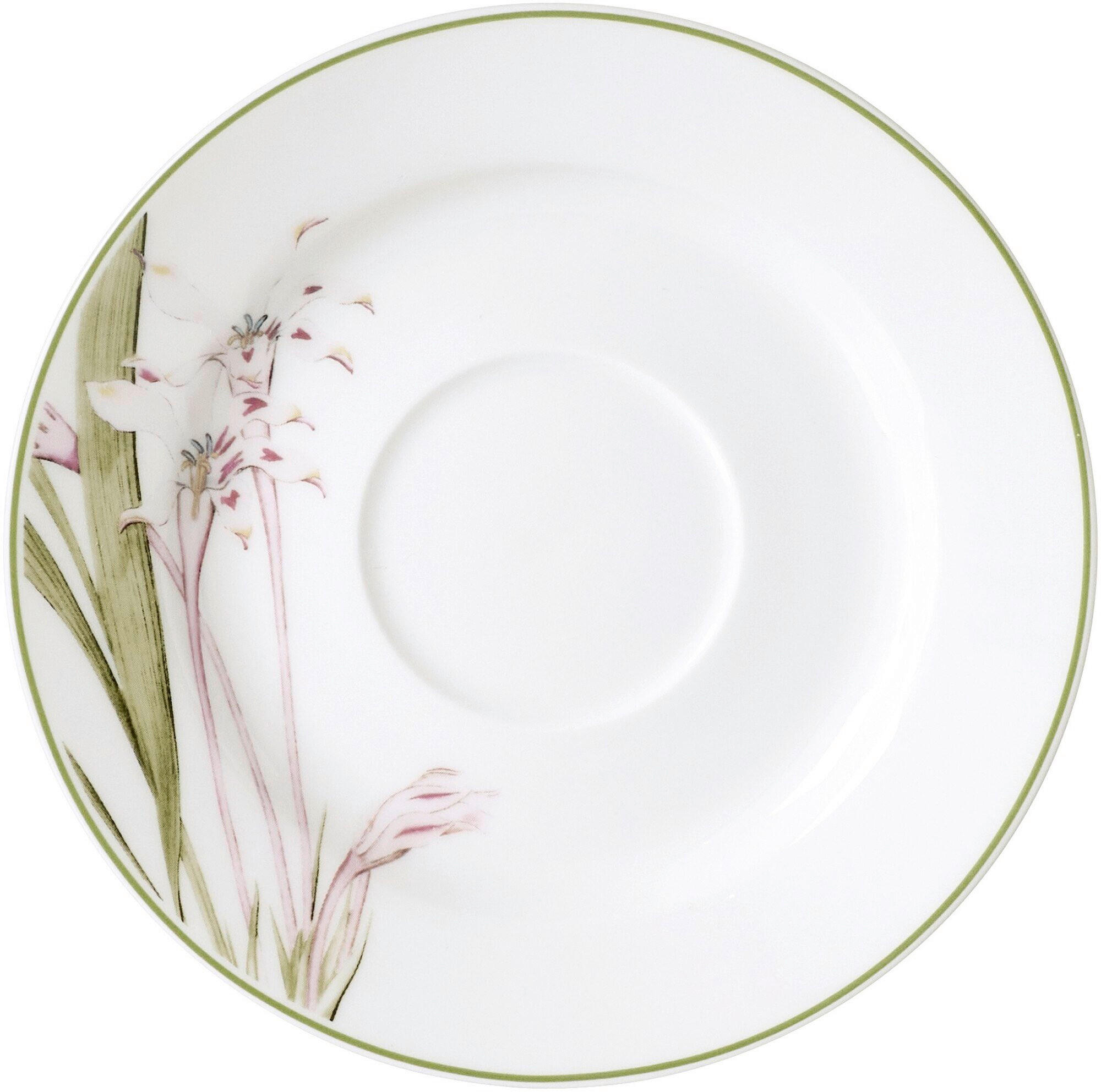 PODŠÁLEK porcelán keramika 15,5 cm - bílá/zelená, Basics, keramika (15,5cm) - Ritzenhoff Breker