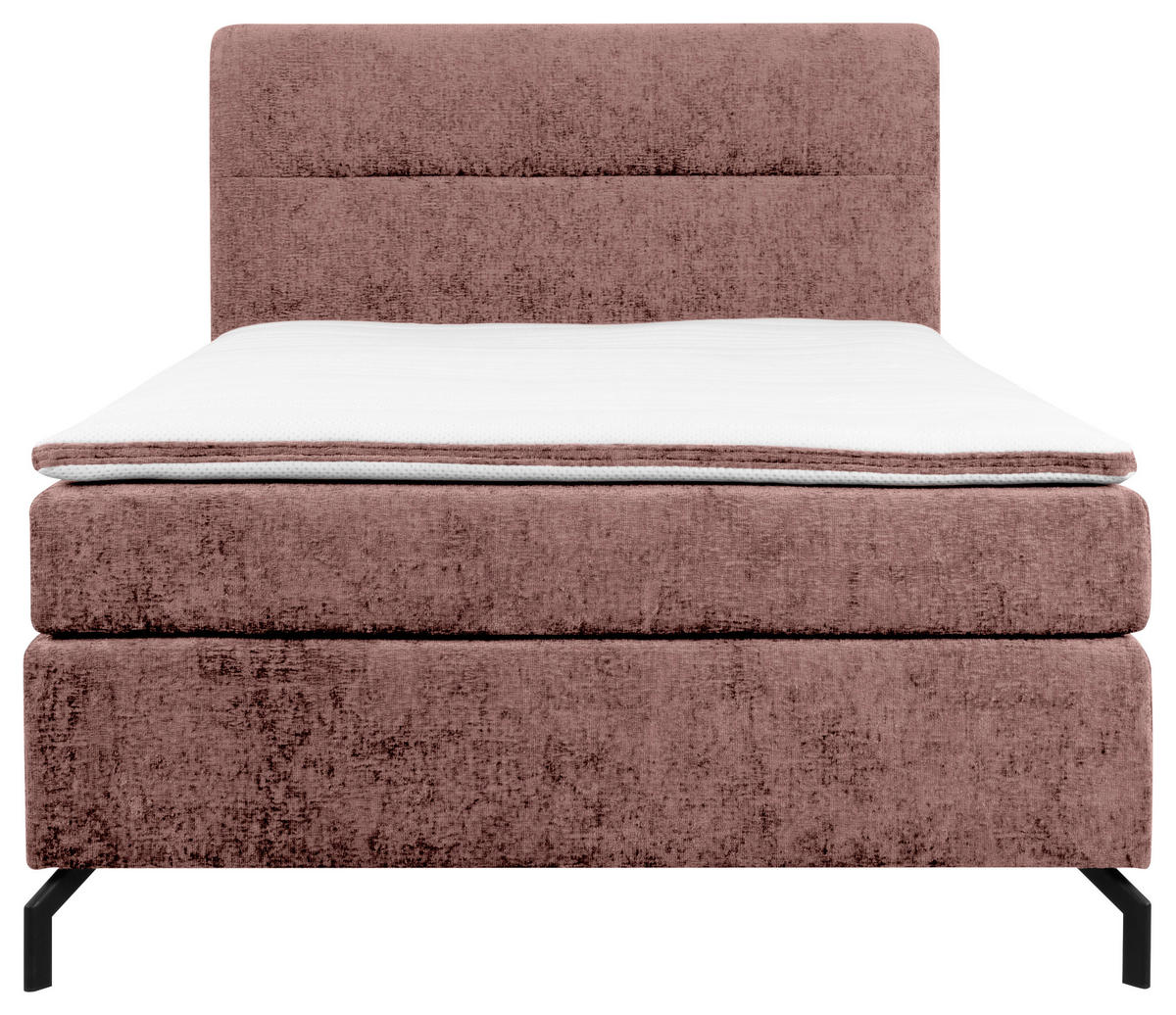 BOXSPRINGBETT 140/200 cm  in Weinrot  - Weinrot/Schwarz, Design, Textil/Metall (140/200cm) - Esposa