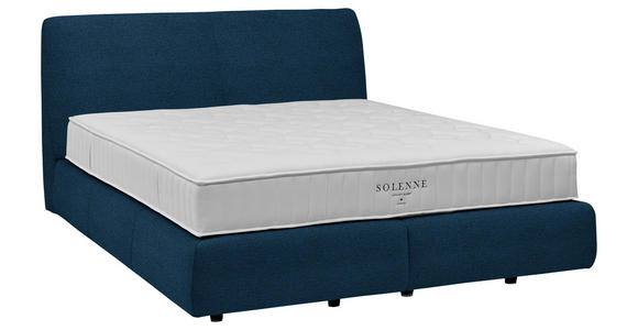 BOXSPRINGBETT 200/200 cm  in Blau  - Blau/Schwarz, Design, Kunststoff/Textil (200/200cm) - Johann Jakob