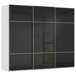 SCHWEBETÜRENSCHRANK 301/223/68 cm 3-türig Grau, Schwarz  - Alufarben/Schwarz, KONVENTIONELL, Glas/Holzwerkstoff (301/223/68cm) - Novel