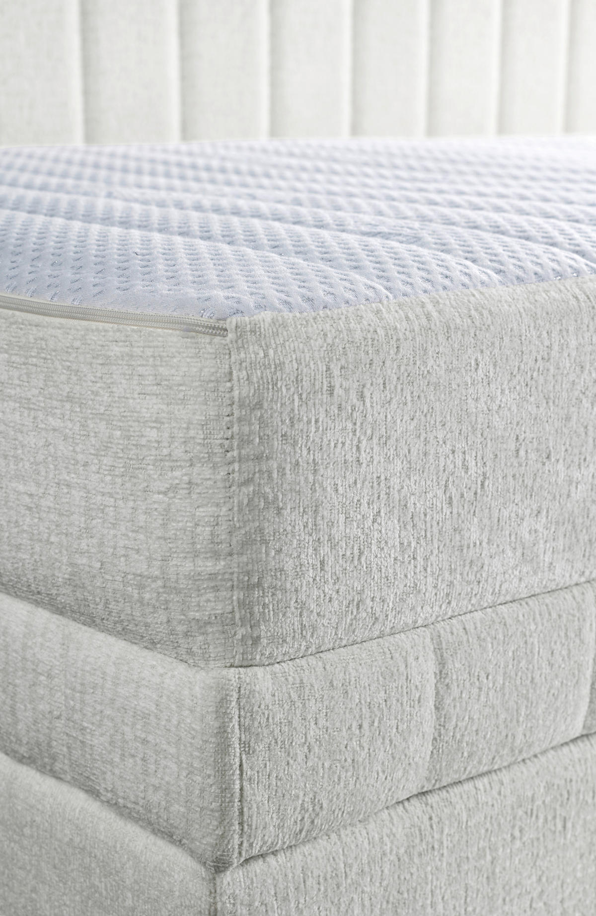 SCHLAFSOFA Chenille, Jacquard Creme  - Creme/Schwarz, Design, Kunststoff/Textil (212/83/99cm) - MID.YOU