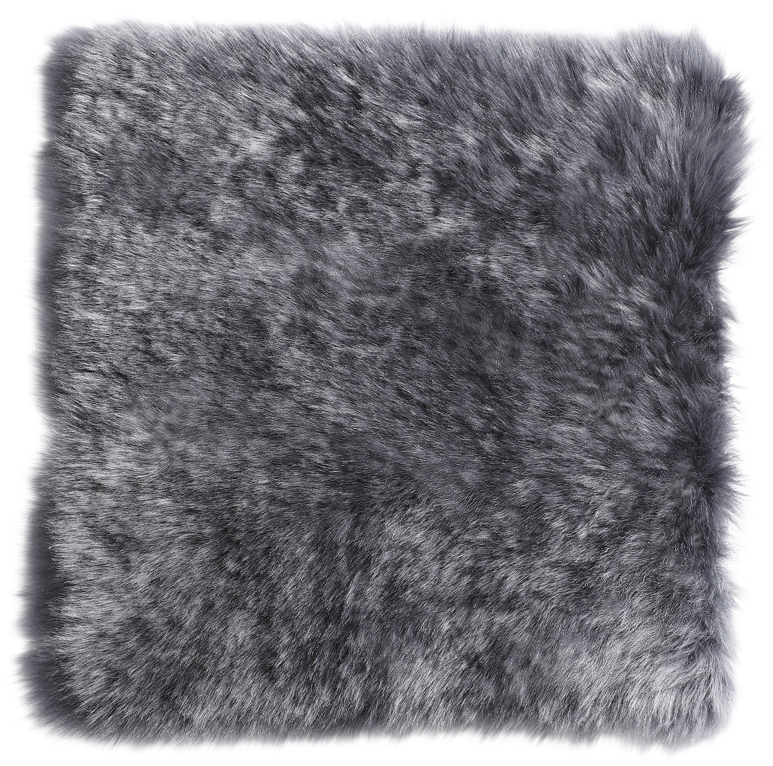 SITZKISSEN 34/34 cm  - Anthrazit, KONVENTIONELL, Textil/Fell (34/34cm) - Esposa