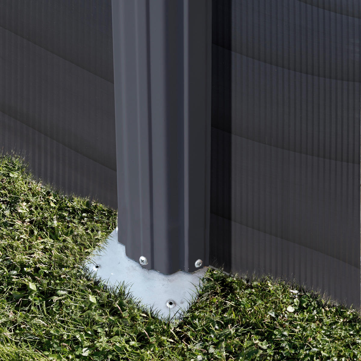 POOL-SET KIT450GYQGRE 460/120 cm  - Anthrazit, KONVENTIONELL, Metall (460/120cm) - Gre