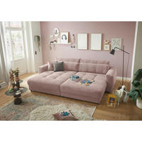 NAGY KANAPÉ textil, faalapú anyag világos rózsaszín  - világos rózsaszín/fekete, Konventionell, műanyag/faalapú anyag (292/90/194cm) - MID.YOU