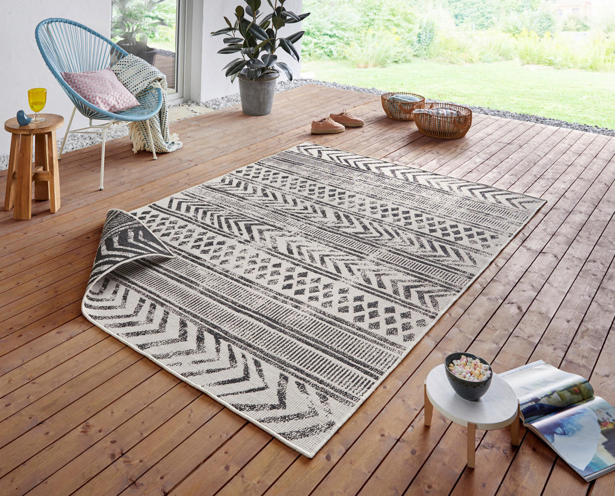OUTDOORTEPPICH 240/340 cm Twin Supreme Creme, Schwarz  - Creme/Schwarz, Design, Kunststoff (240/340cm)