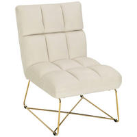 STUHL - Goldfarben/Naturfarben, Design, Textil/Metall (84/85/61cm) - MID.YOU