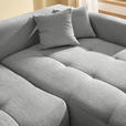 ECKSOFA in Chenille Grau  - Schwarz/Grau, MODERN, Kunststoff/Textil (276/172cm) - Hom`in