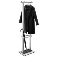 GARDEROBENSTÄNDER in Schwarz, Edelstahlfarben 49/170/34 cm   - Edelstahlfarben/Schwarz, MODERN, Metall (49/170/34cm) - Zack