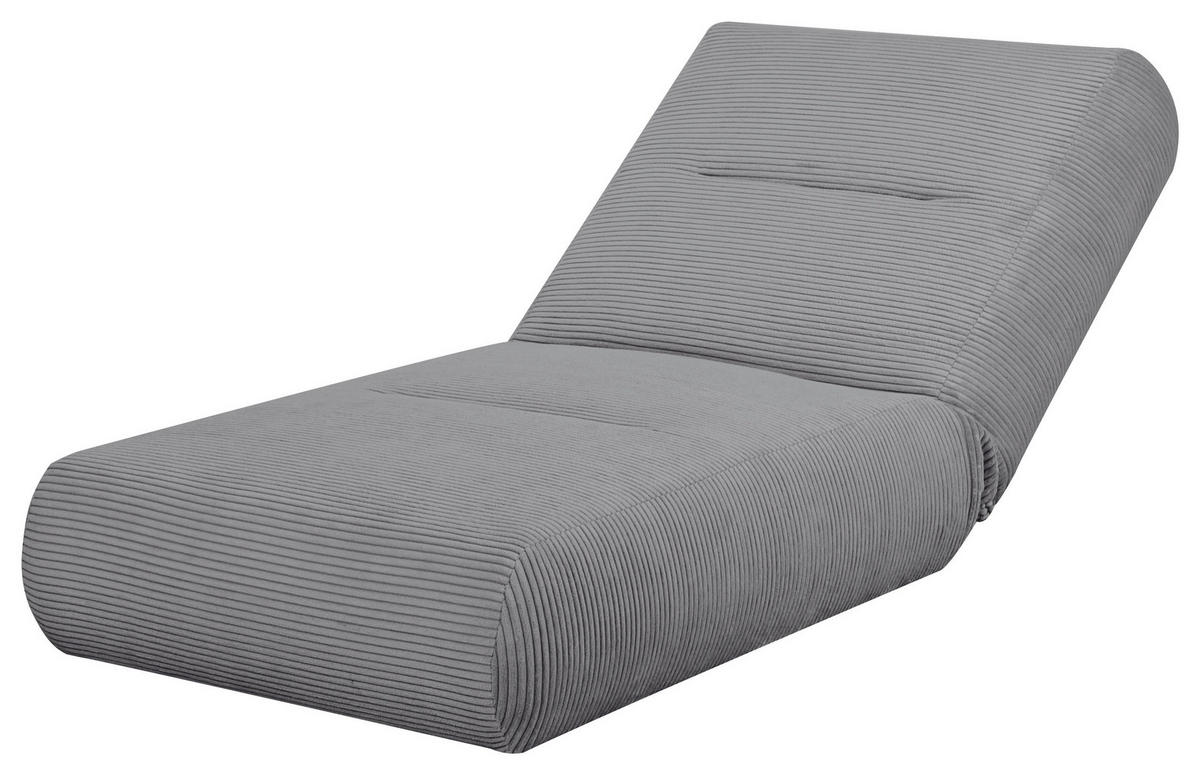 SCHLAFSESSEL in Cord Grau  - Grau, Design, Textil (81/88/160cm) - Livetastic