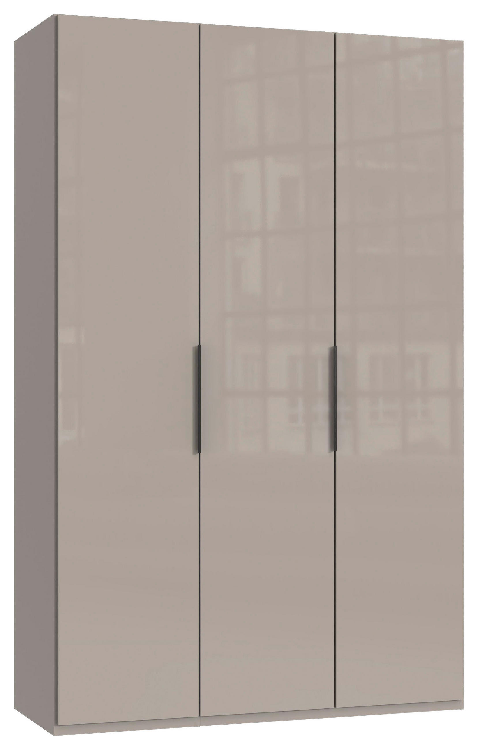 GARDEROB MED GÅNGJÄRNSDÖRRAR 150/236/58 cm 3-dörrar - sahara/svart, Klassisk, metall/trämaterial (150/236/58cm) - Hom`in