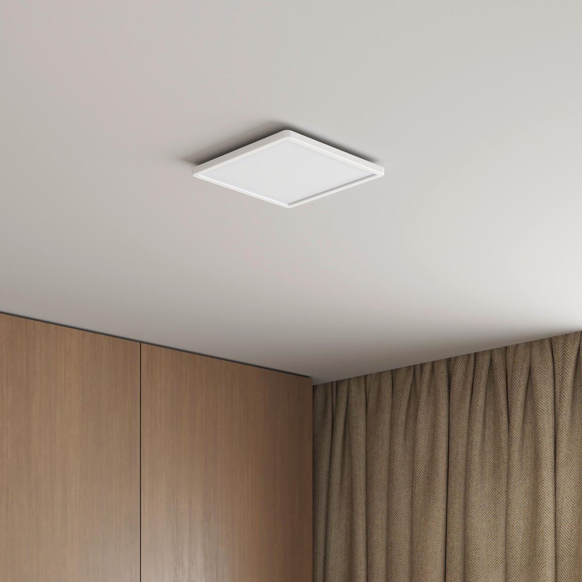 LED-DECKENLEUCHTE Giga 29,3/29,3/2,8 cm   - Weiß, Basics, Kunststoff (29,3/29,3/2,8cm) - Novel
