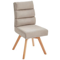 STUHL  - Taupe/Naturfarben, MODERN, Holz/Textil (45/88/62cm) - Livetastic