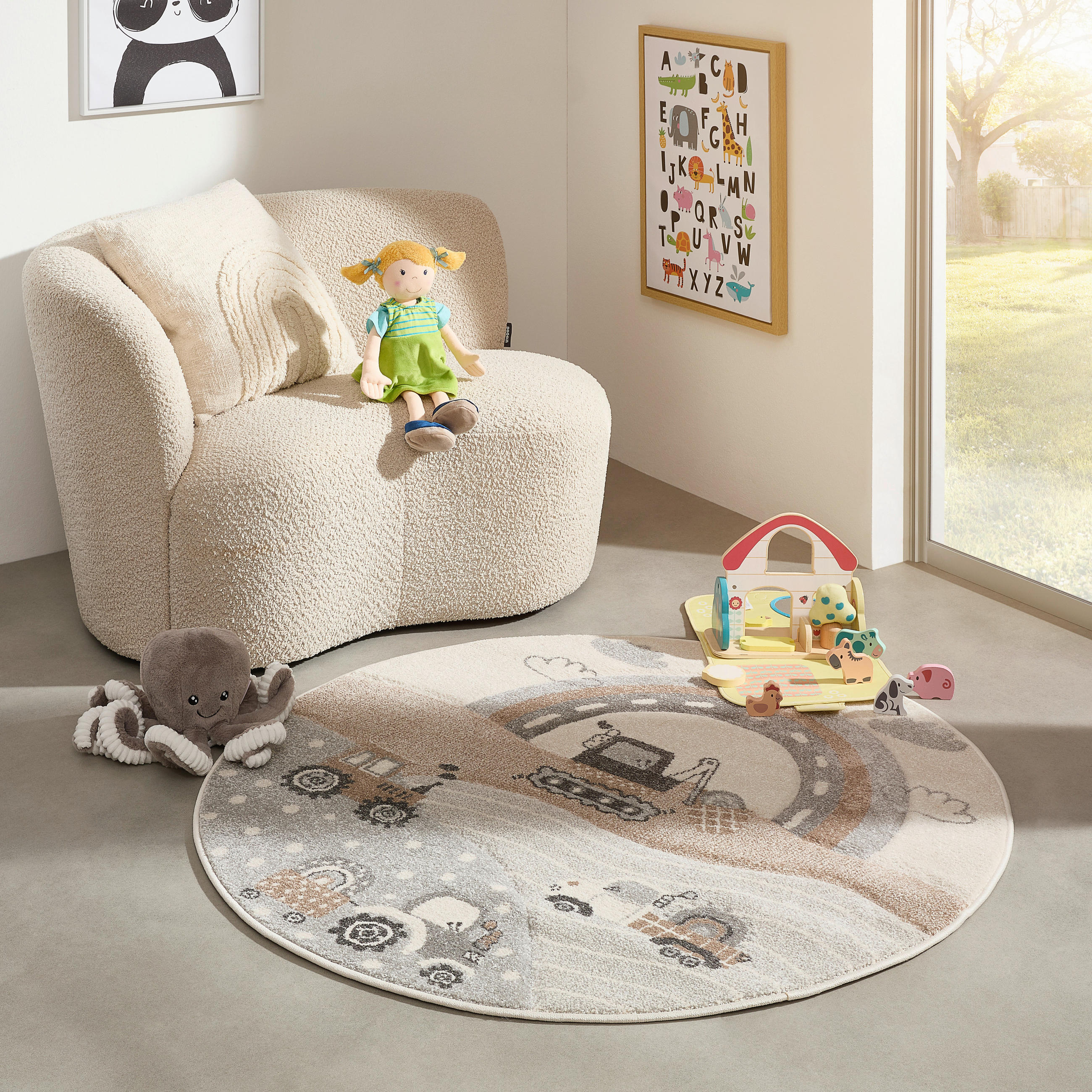 KINDERTEPPICH 120 cm  - Multicolor/Creme, Trend, Textil (120cm) - Ben'n'jen