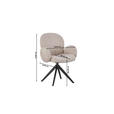 ARMLEHNSTUHL  in Eisen Webstoff  - Taupe/Schwarz, Design, Textil/Metall (63/87/65cm) - Novel