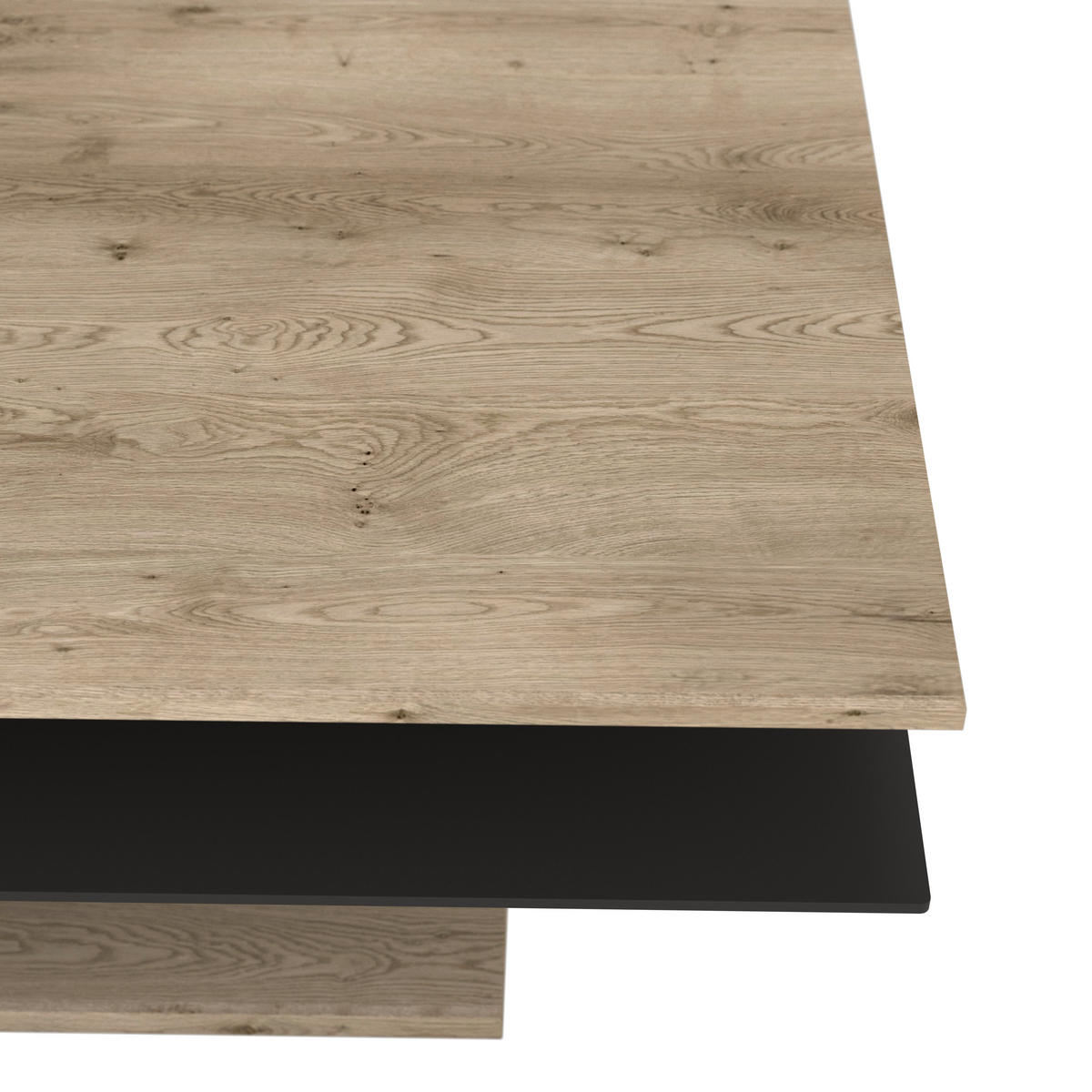 COUCHTISCH Altholz, Eiche massiv Farbglas 120/75/46 cm rechteckig Anthrazit, Eichefarben  - Eichefarben/Anthrazit, Design, Glas/Holz (120/75/46cm) - Voglauer