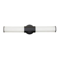 BADEZIMMER-WANDLEUCHTE - Schwarz, Design, Glas/Metall (65,9/12,7/10.5cm) - Elstead Lighting