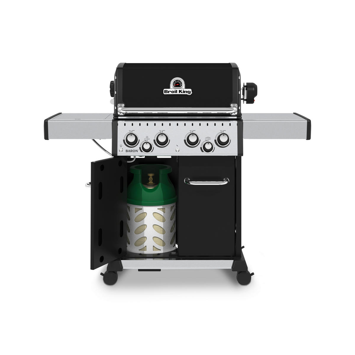 PLINSKI ŽAR  BARON - črna, Basics, kovina (145/116/61cm) - Broil King
