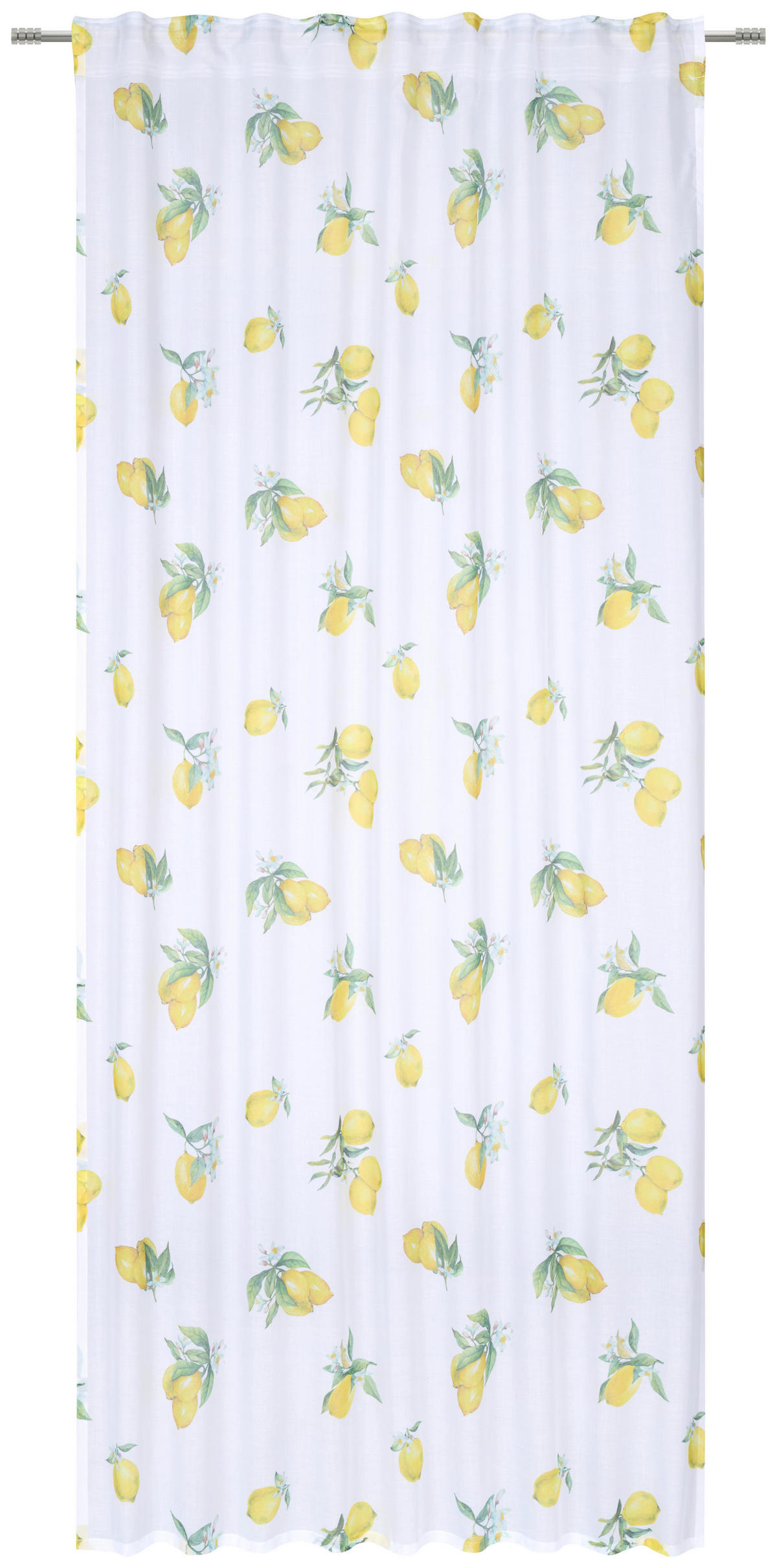 GARDINLÄNGD halvtransparent  - vit/gul, Lifestyle, textil (140/245cm) - Esposa