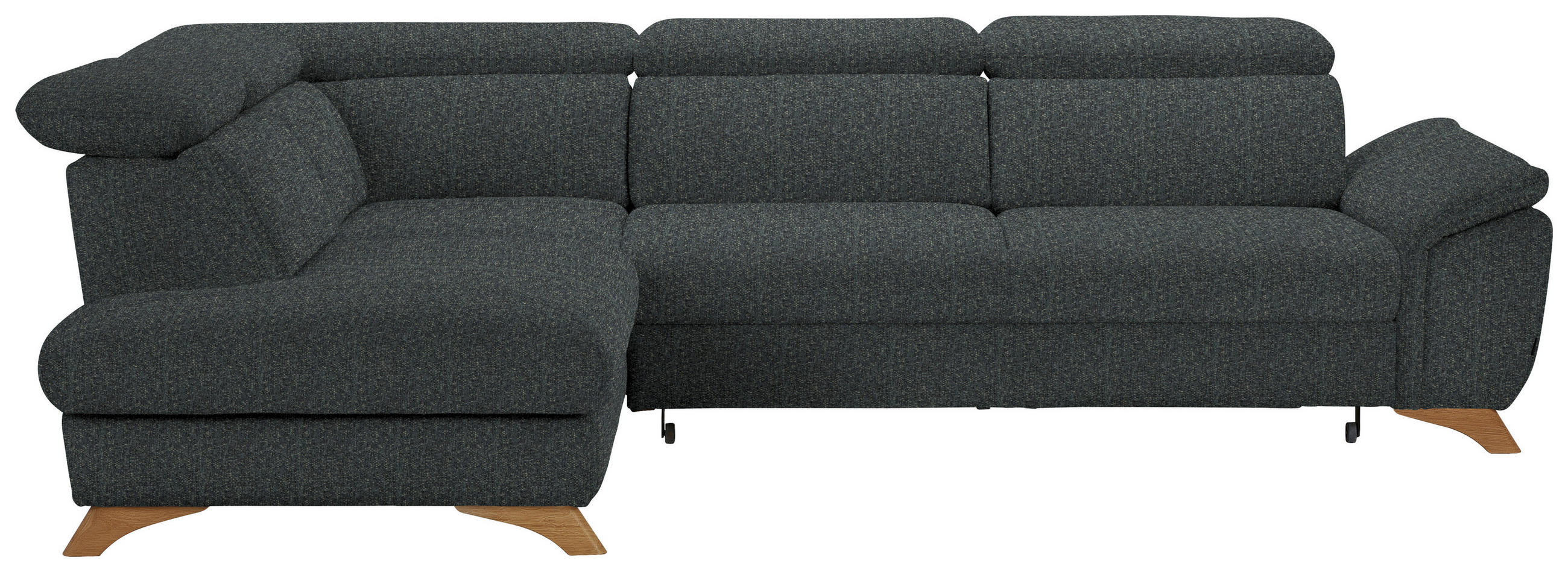ECKSOFA MERCURY Grau Chenille  - Eichefarben/Grau, MODERN, Holz/Textil (212/287cm) - Valnatura
