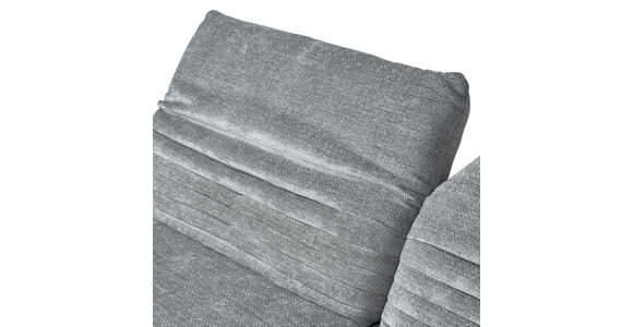 ECKSOFA Grau Chenille  - Schwarz/Grau, Design, Textil/Metall (170-195/280cm) - Dieter Knoll