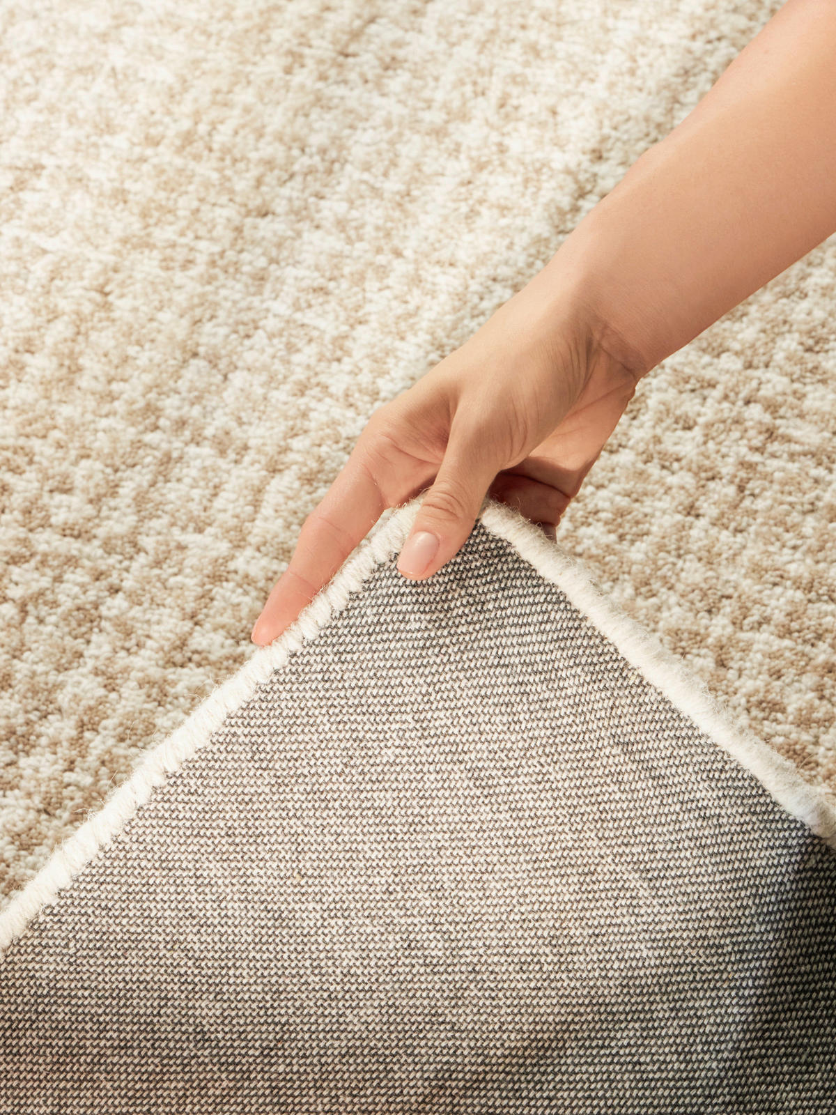 WOLLTEPPICH Wohnzimmer 120/170 cm Eloise Hellbraun rechteckig  - Hellbraun, Basics, Textil (120/170cm) - Hanse Home
