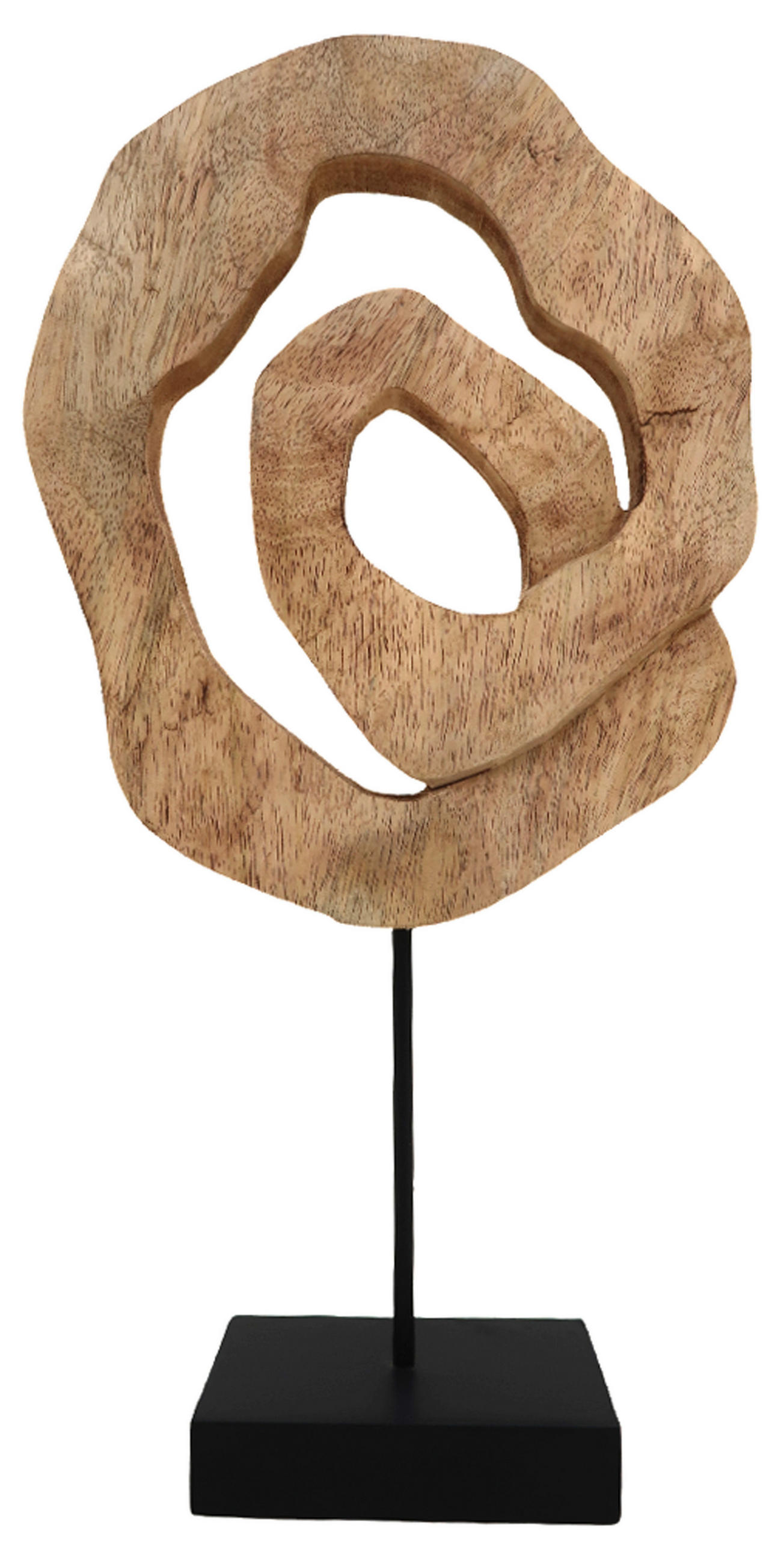 SKULPTUR - Naturfarben, Natur, Holz/Metall (24,5/52/9cm) - Ambia Home
