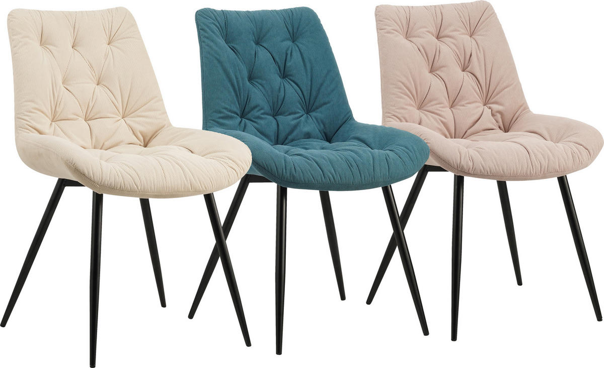 STOL, kovina, tekstil naravne barve, črna  - črna/naravne barve, Design, kovina/tekstil (54/85/63cm) - Carryhome