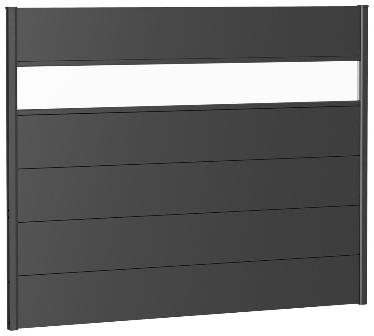 SICHTSCHUTZ - Dunkelgrau, Basics, Kunststoff/Metall (180/137/4,4cm) - Biohort