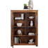 HIGHBOARD Akazie furniert, Schichtholz antik, Glanz Akaziefarben - Klar/Akaziefarben, Trend, Glas/Holz (101/138/40cm) - Landscape