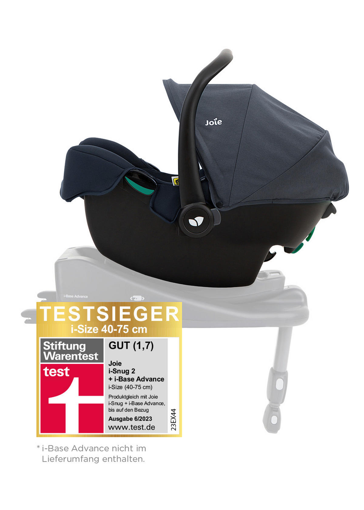 BABYSCHALE i-Snug 2  - Dunkelgrau/Dunkelblau, Basics, Textil (44/55/67cm) - Joie