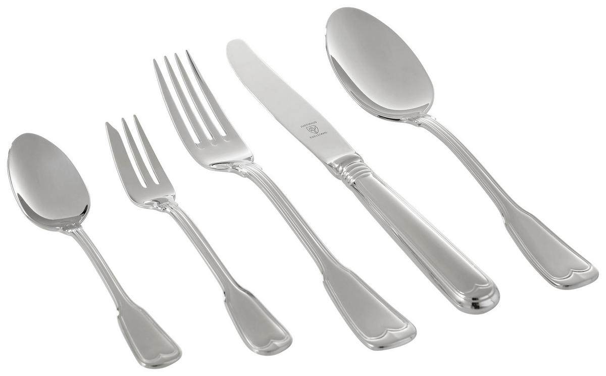 BESTECKSET Augburger Faden 30-teilig Edelstahl  - Basics, Metall (43/25/5cm) - Justinus