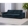 SCHLAFSOFA in Flachgewebe Dunkelblau  - Schwarz/Dunkelblau, KONVENTIONELL, Kunststoff/Textil (236/78/114cm) - Carryhome