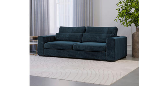 SCHLAFSOFA in Flachgewebe Dunkelblau  - Schwarz/Dunkelblau, KONVENTIONELL, Kunststoff/Textil (236/78/114cm) - Carryhome