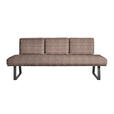 SITZBANK 224/92/78 cm  in Braun, Schwarz  - Schwarz/Braun, Design, Textil/Metall (224/92/78cm) - Dieter Knoll