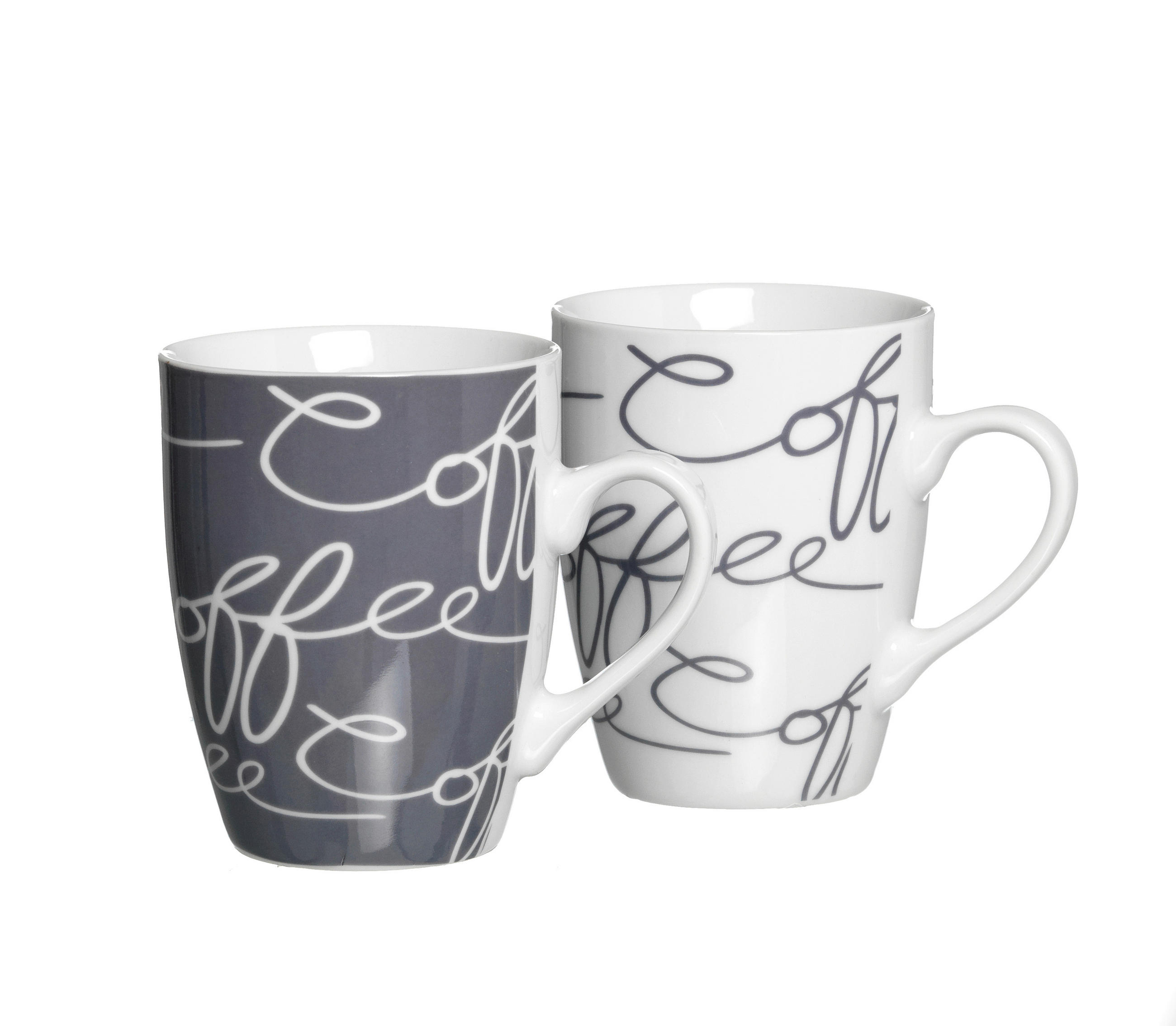 Cană Pentru Cafea 250 ml  - alb/gri, Trend, ceramică (0,250l) - Ritzenhoff Breker
