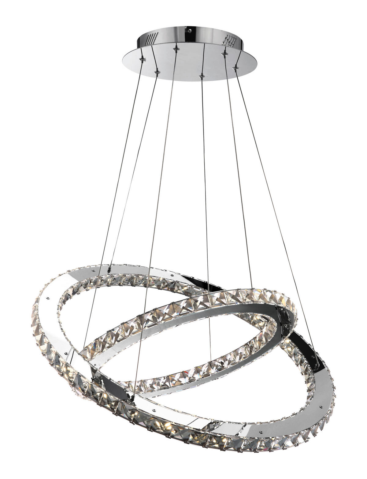LUSTRĂ LED  - străveziu, Konventionell, sticlă/metal (64cm)