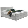 BOXSPRINGBETT 140/200 cm  in Hellgrau  - Chromfarben/Hellgrau, Konventionell, Kunststoff/Textil (140/200cm) - Hom`in