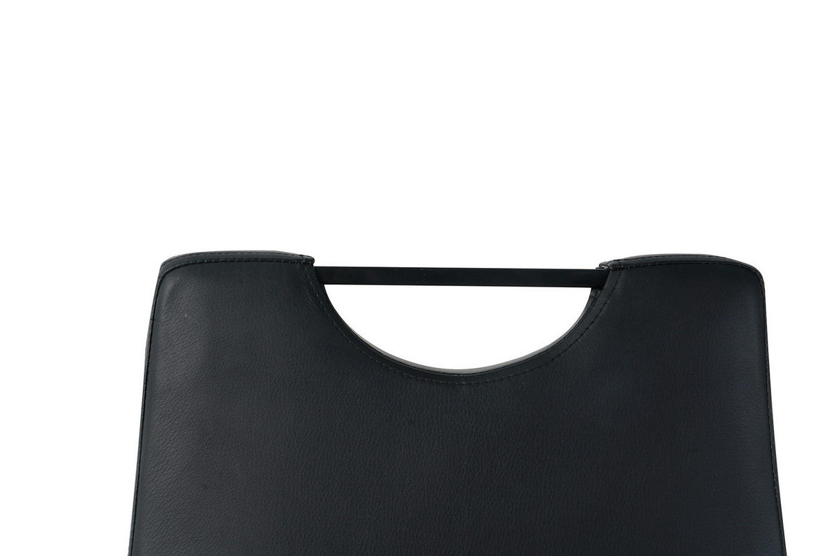STUHL-SET 2 Stück  in Lederlook  - Schwarz, Design, Kunststoff/Textil (42/98/56cm) - Livetastic