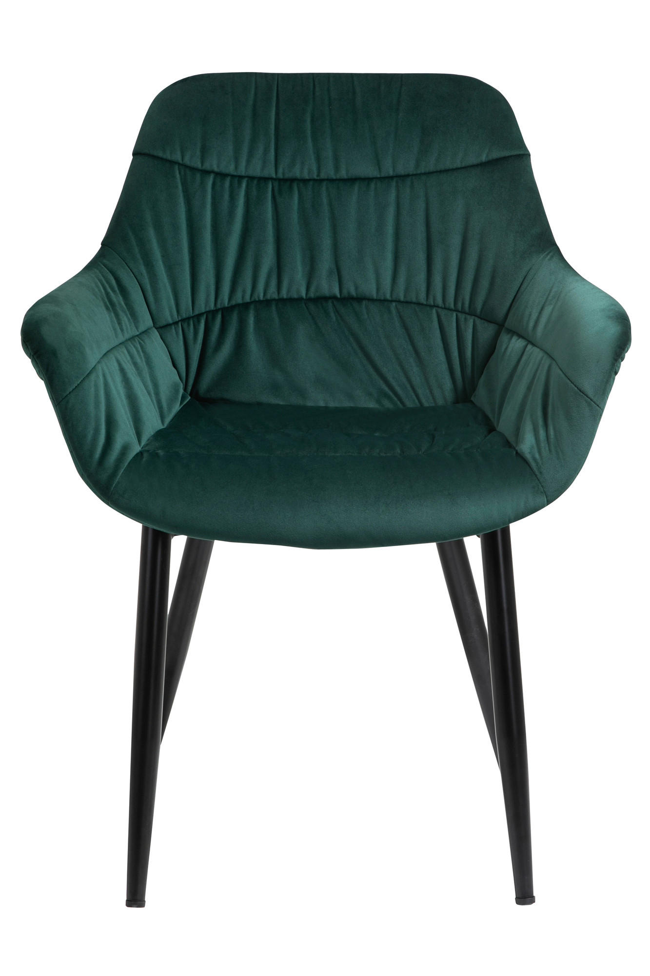 ARMLEHNSTUHL  in Samt  - Waldgrün/Schwarz, MODERN, Textil/Metall (63/81,5/61cm) - Livetastic