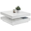 COUCHTISCH 67/67/35 cm quadratisch Weiß  - Weiß, Basics, Holzwerkstoff (67/67/35cm) - Boxxx