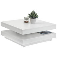 COUCHTISCH 67/67/35 cm quadratisch Weiß  - Weiß, Basics, Holzwerkstoff (67/67/35cm) - Boxxx