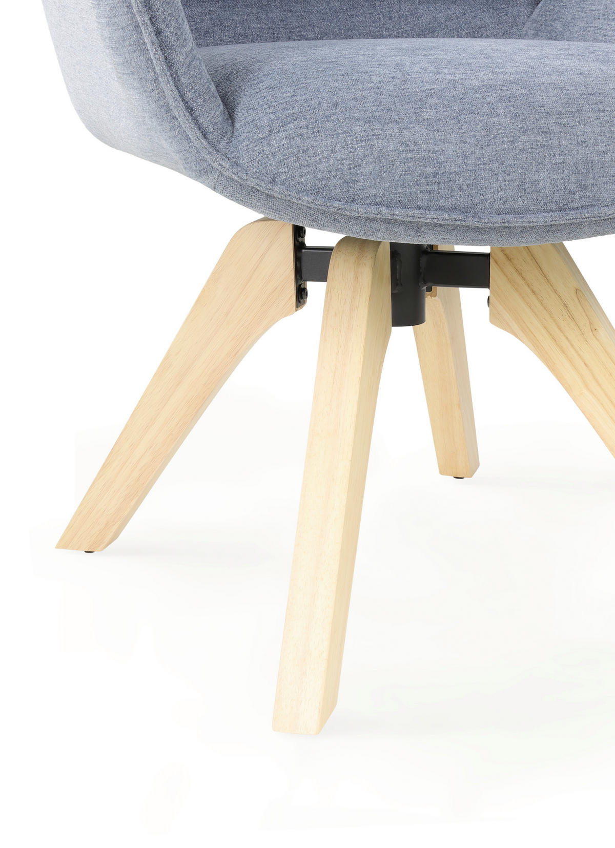 ARMLEHNSTUHL in Holz, Textil Blau, Hellbraun  - Hellbraun/Blau, Basics, Holz/Textil (61/82/63,5cm) - Tom Tailor