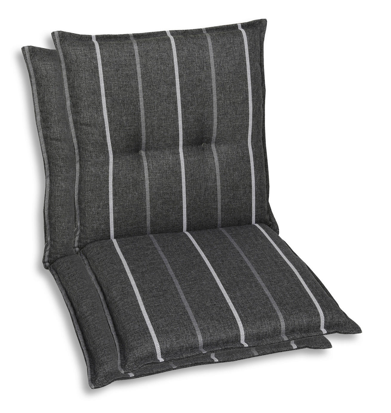 SESSELAUFLAGENSET Streifen  - Anthrazit, Basics, Textil (50/7/100cm)