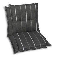 SESSELAUFLAGENSET Streifen  - Anthrazit, Basics, Textil (50/7/100cm)